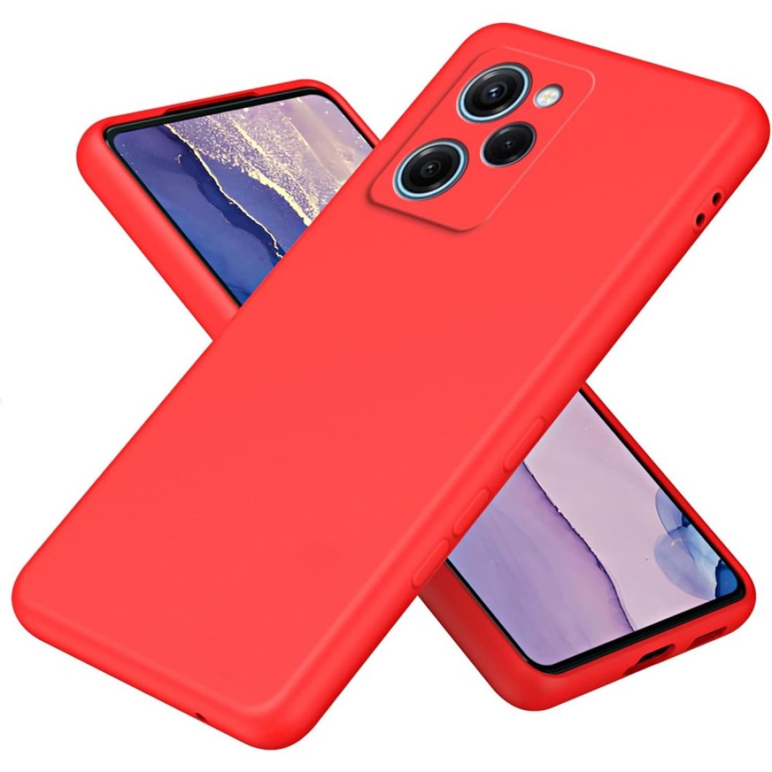 Xiaomi Poco X5 Pro 5G Kılıf Nano içi Kadife Silikon - Kırmızı