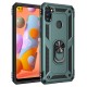  Samsung Galaxy M11 Kılıf Sofya Yüzüklü Silikon Kapak - Yeşil