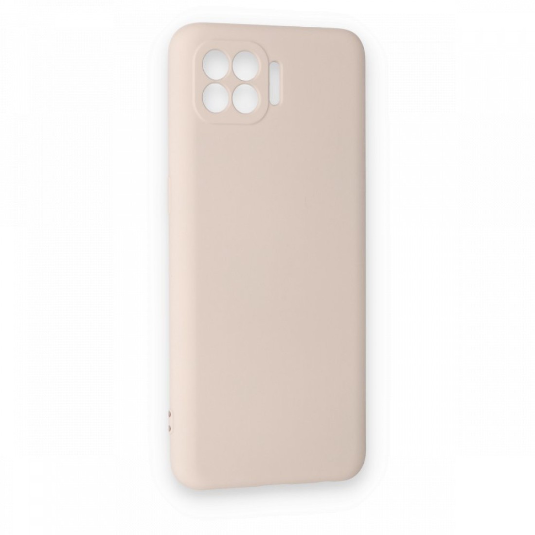 Oppo Reno 4 Lite Kılıf Nano içi Kadife Silikon - Pudra Oppo Reno 4 Lite Kılıf Nano içi Kadife Silikon - Pudra