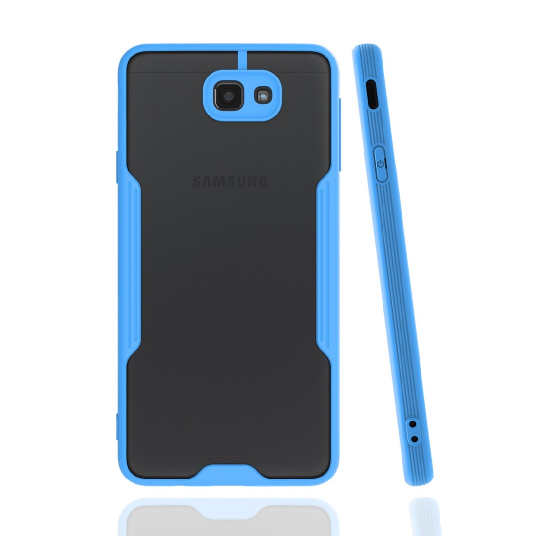  Samsung Galaxy J7 Prime Kılıf Platin Silikon - Mavi