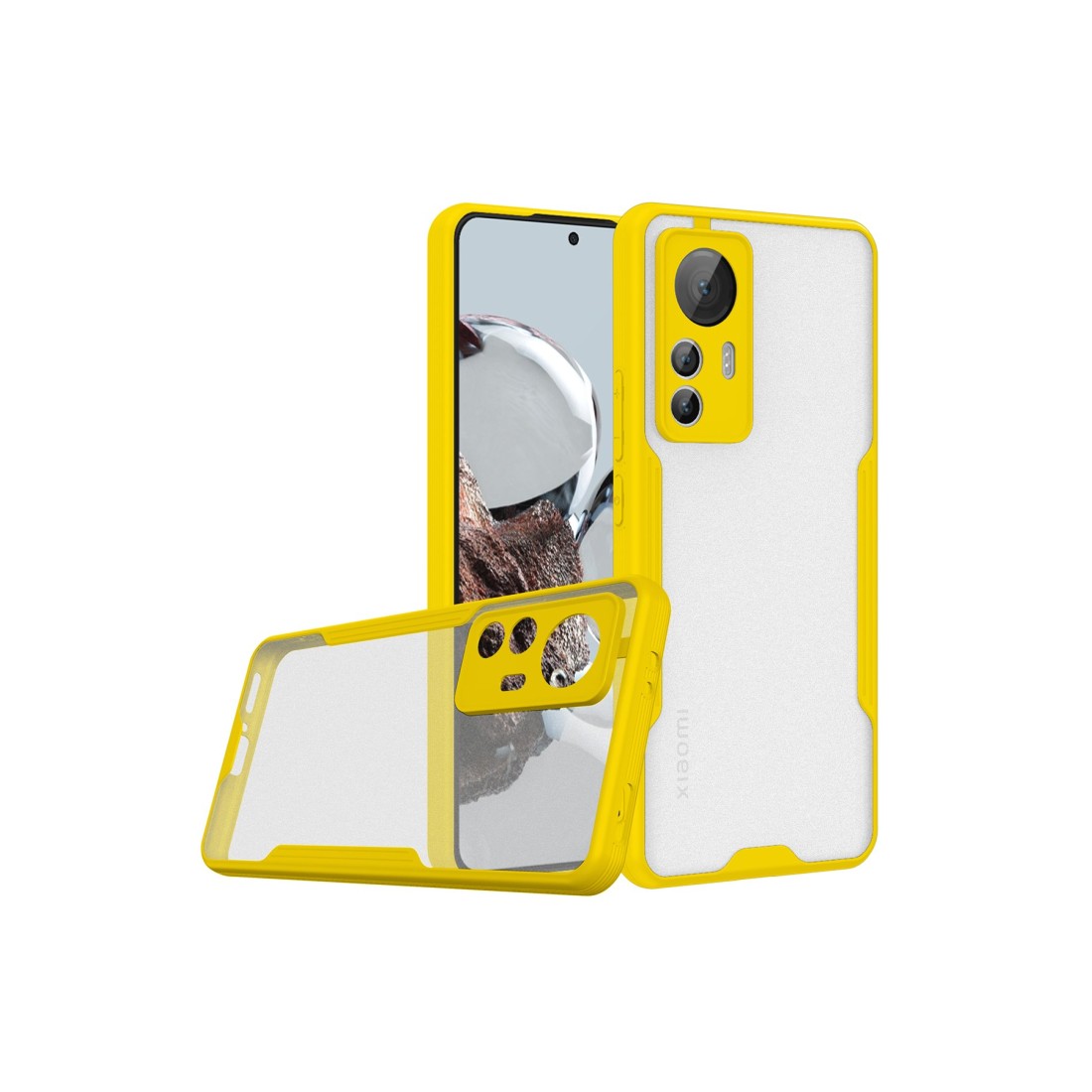  Xiaomi Mi 12T Kılıf Platin Silikon - Sarı