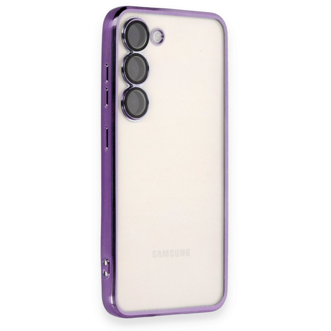  Samsung Galaxy S23 Kılıf Razer Lensli Silikon - Mor