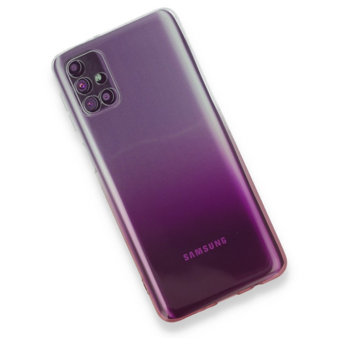  Samsung Galaxy M51 Kılıf Lüx Çift Renkli Silikon - Pembe