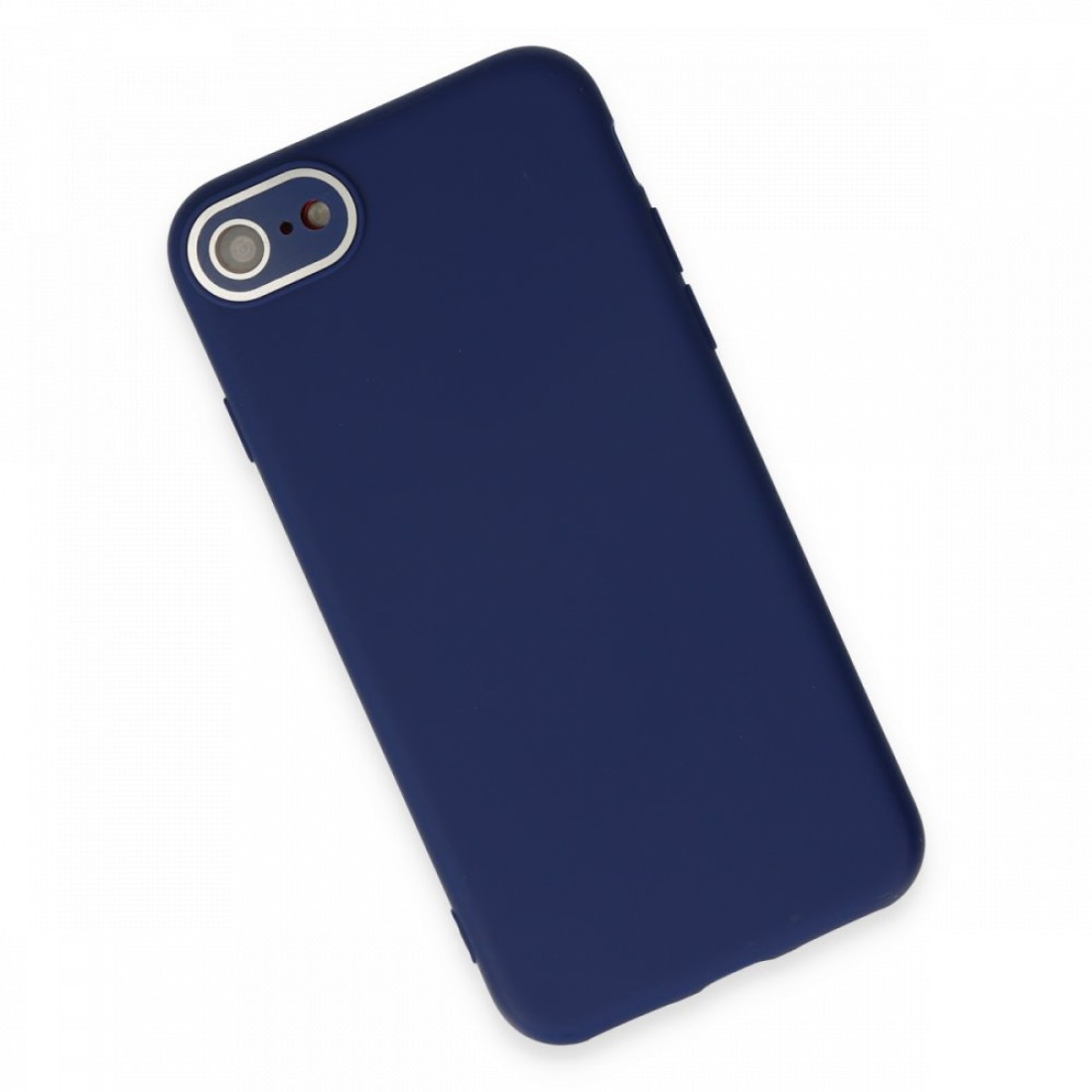 iPhone SE 2020 Kılıf Lansman Glass Kapak - Sky Blue iPhone SE 2020 Kılıf Lansman Glass Kapak - Sky Blue