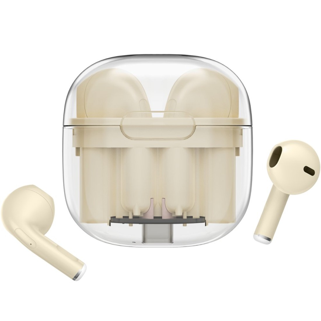  LS-09 Bluetooth 5.3 TWS Kablosuz Airpods Kulaklık - Krem