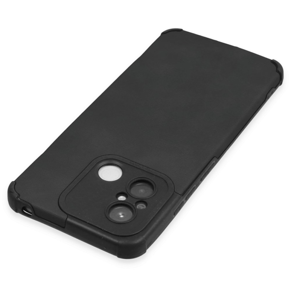  Xiaomi Redmi 12C Kılıf Loop Deri Silikon - Siyah