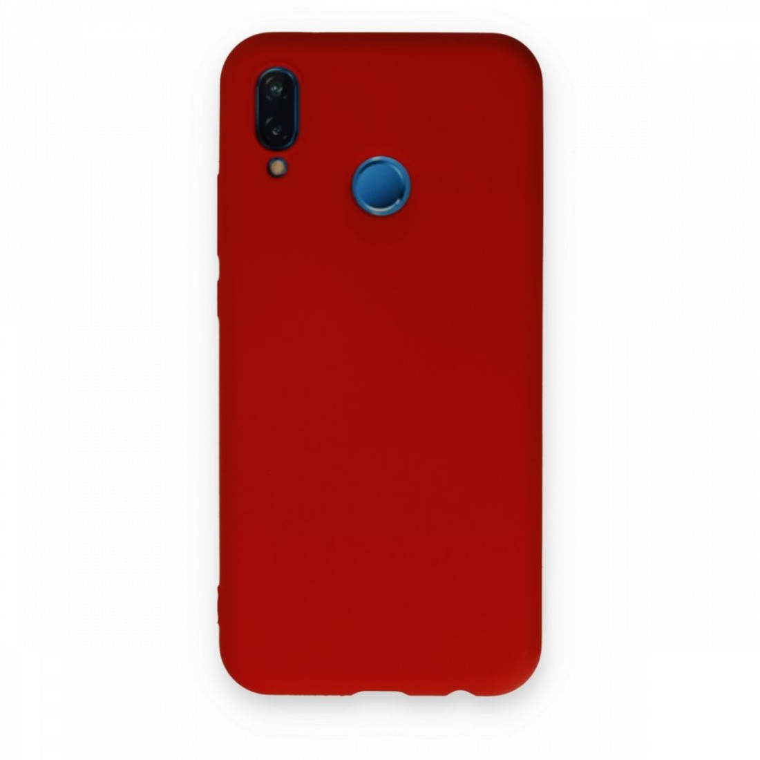  Huawei P20 Lite Kılıf Nano içi Kadife Silikon - Kırmızı