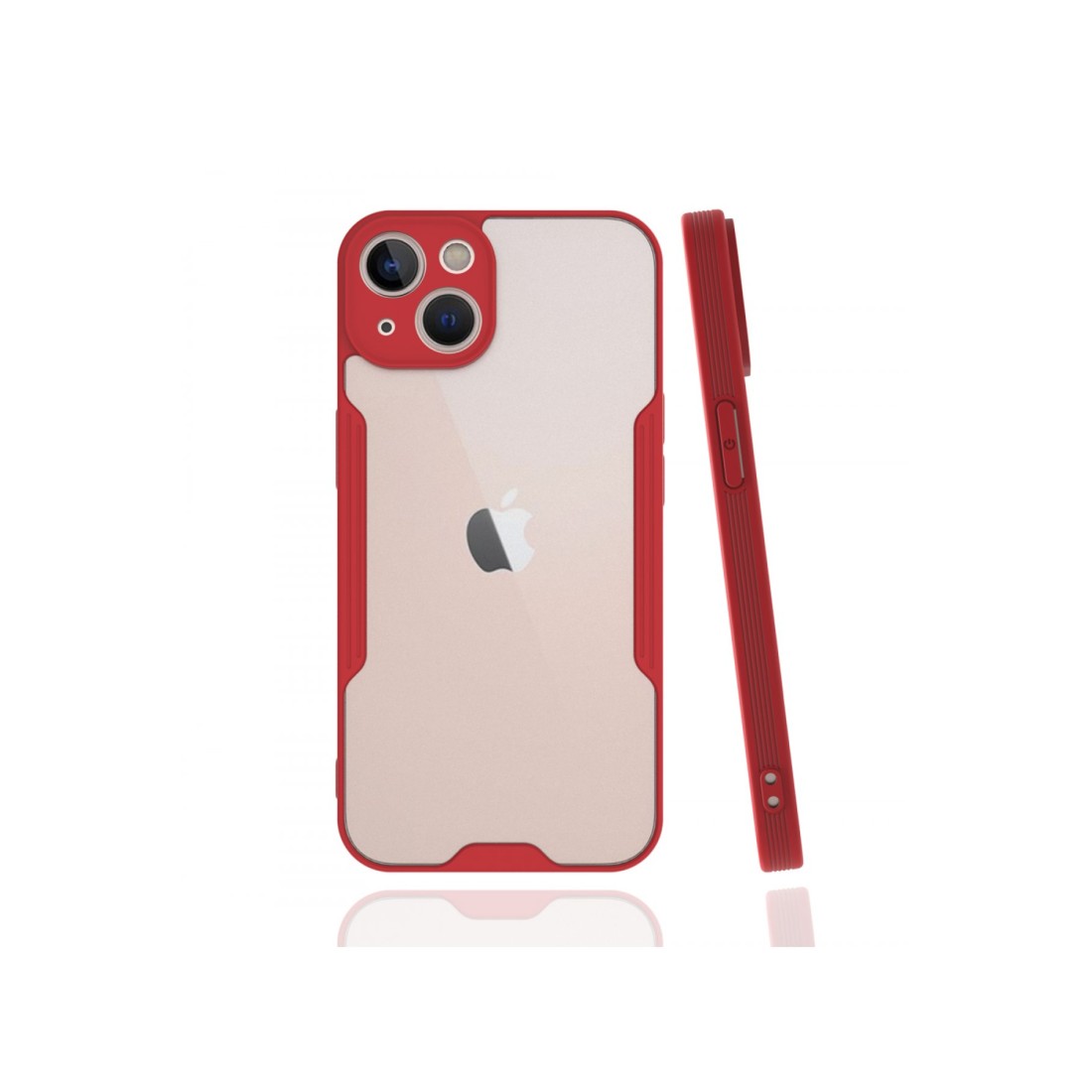  iPhone 13 Mini Kılıf Platin Silikon - Kırmızı