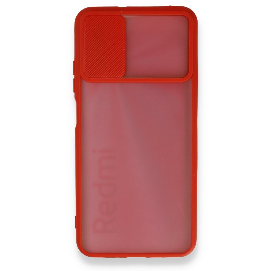  Xiaomi Redmi 9T Kılıf Palm Buzlu Kamera Sürgülü Silikon - Kırmızı