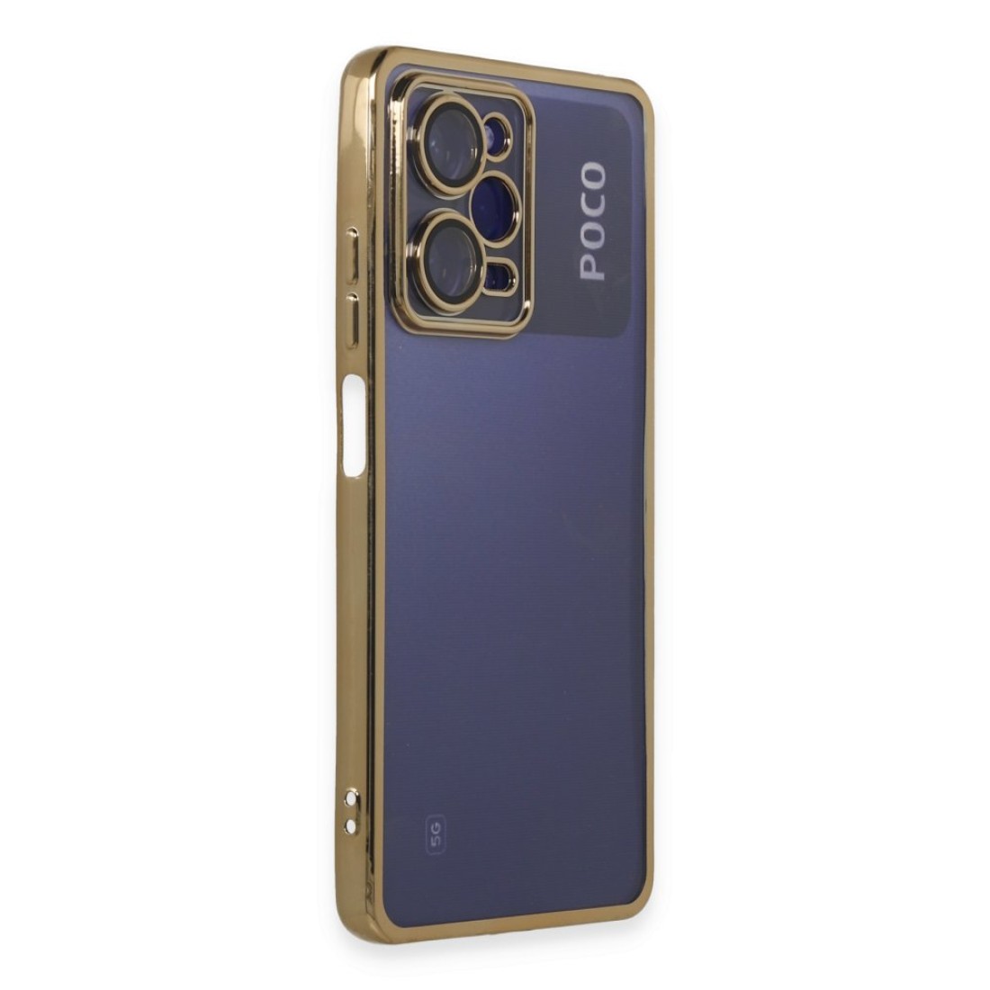 Xiaomi Poco X5 Pro 5G Kılıf Razer Lensli Silikon - Gold Xiaomi Poco X5 Pro 5G Kılıf Razer Lensli Silikon - Gold