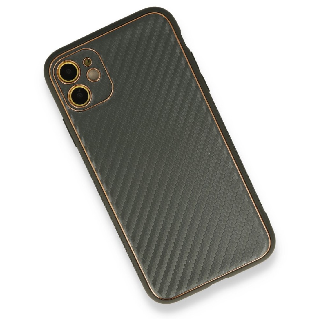  iPhone 12 Kılıf Coco Karbon Silikon - Füme
