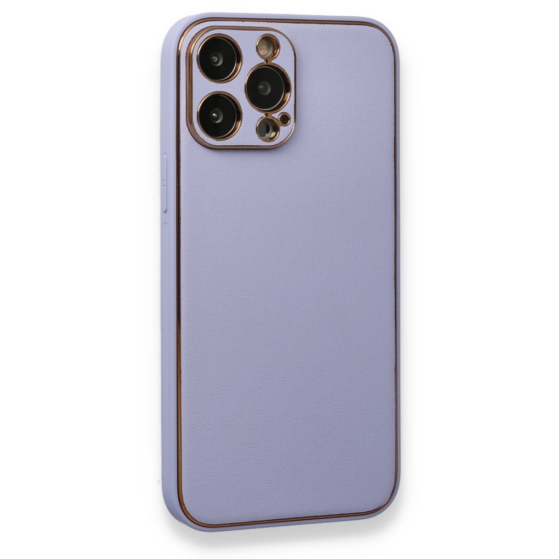 iPhone 13 Pro Max Kılıf Coco Deri Silikon Kapak - Açık Lila iPhone 13 Pro Max Kılıf Coco Deri Silikon Kapak - Açık Lila