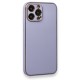 iPhone 13 Pro Max Kılıf Coco Deri Silikon Kapak - Açık Lila iPhone 13 Pro Max Kılıf Coco Deri Silikon Kapak - Açık Lila
