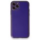  iPhone 11 Pro Kılıf Coco Deri Silikon Kapak - Mor