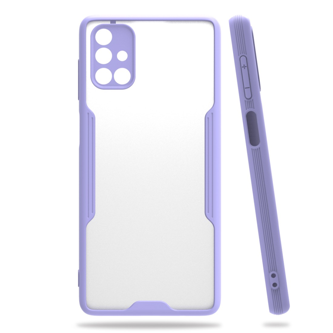  Samsung Galaxy M51 Kılıf Platin Silikon - Lila