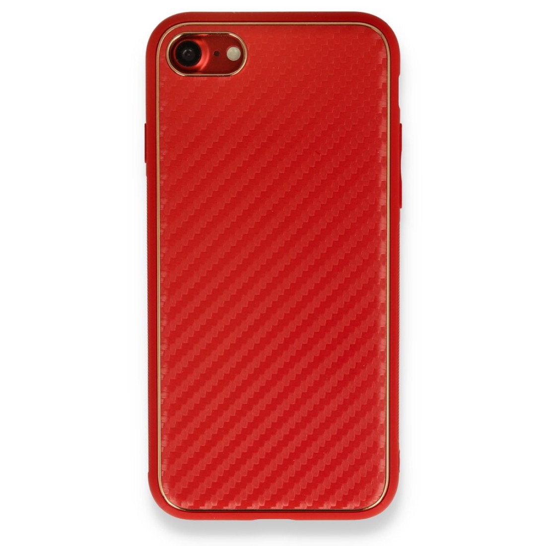  iPhone SE 2020 Kılıf Coco Karbon Silikon - Kırmızı
