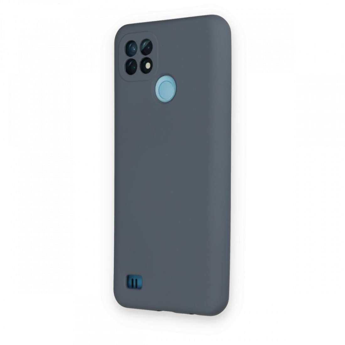  Realme C21 Kılıf Nano içi Kadife Silikon - Gri