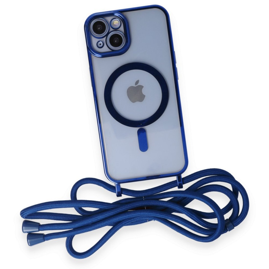 iPhone 13 Kılıf Divo Lazer Askılı Magsafe Kapak - Mavi iPhone 13 Kılıf Divo Lazer Askılı Magsafe Kapak - Mavi