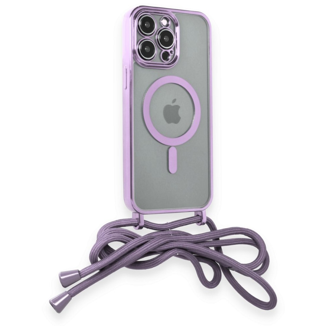 iPhone 14 Pro Kılıf Divo Lazer Askılı Magsafe Kapak - Lila iPhone 14 Pro Kılıf Divo Lazer Askılı Magsafe Kapak - Lila
