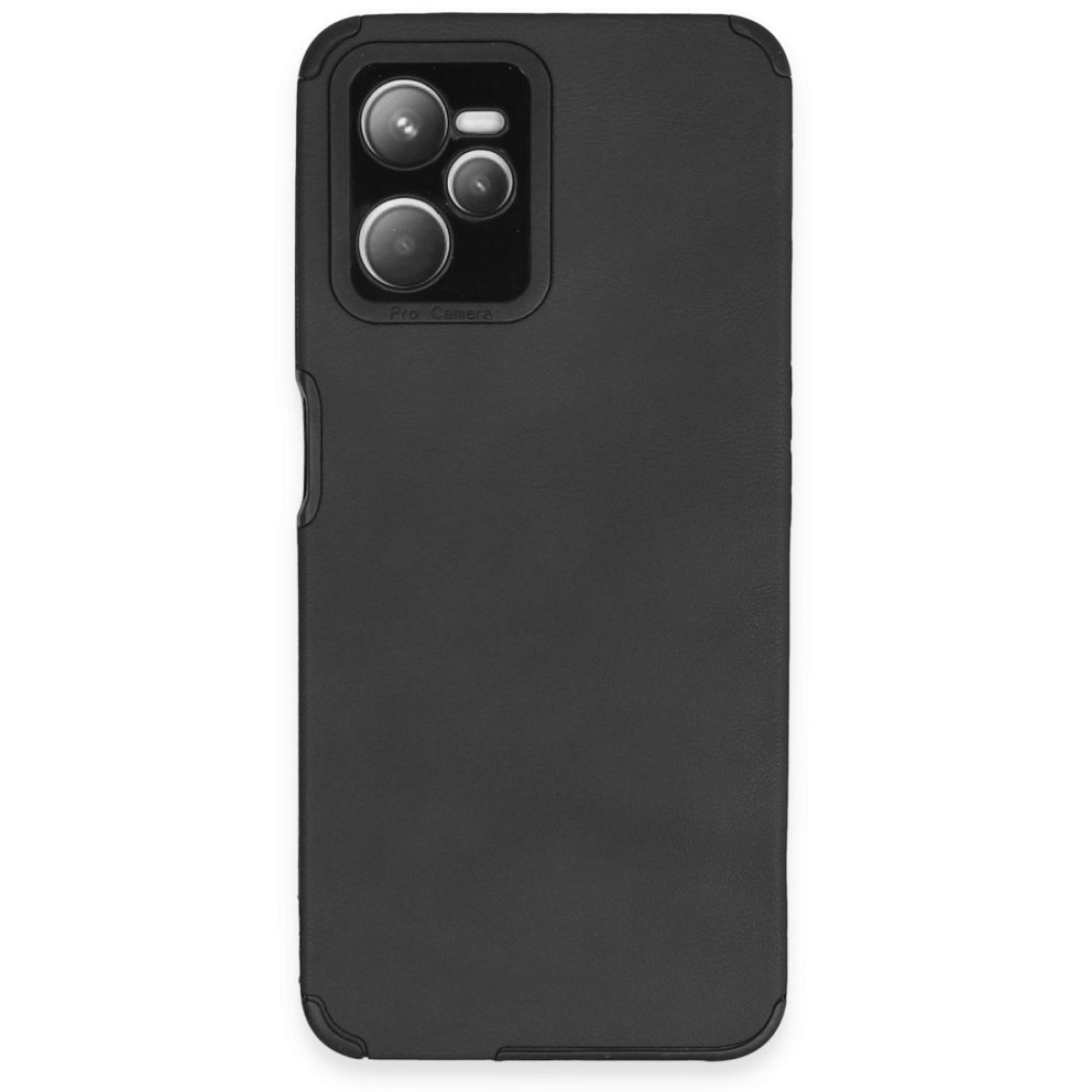  Realme C35 Kılıf Loop Deri Silikon - Siyah
