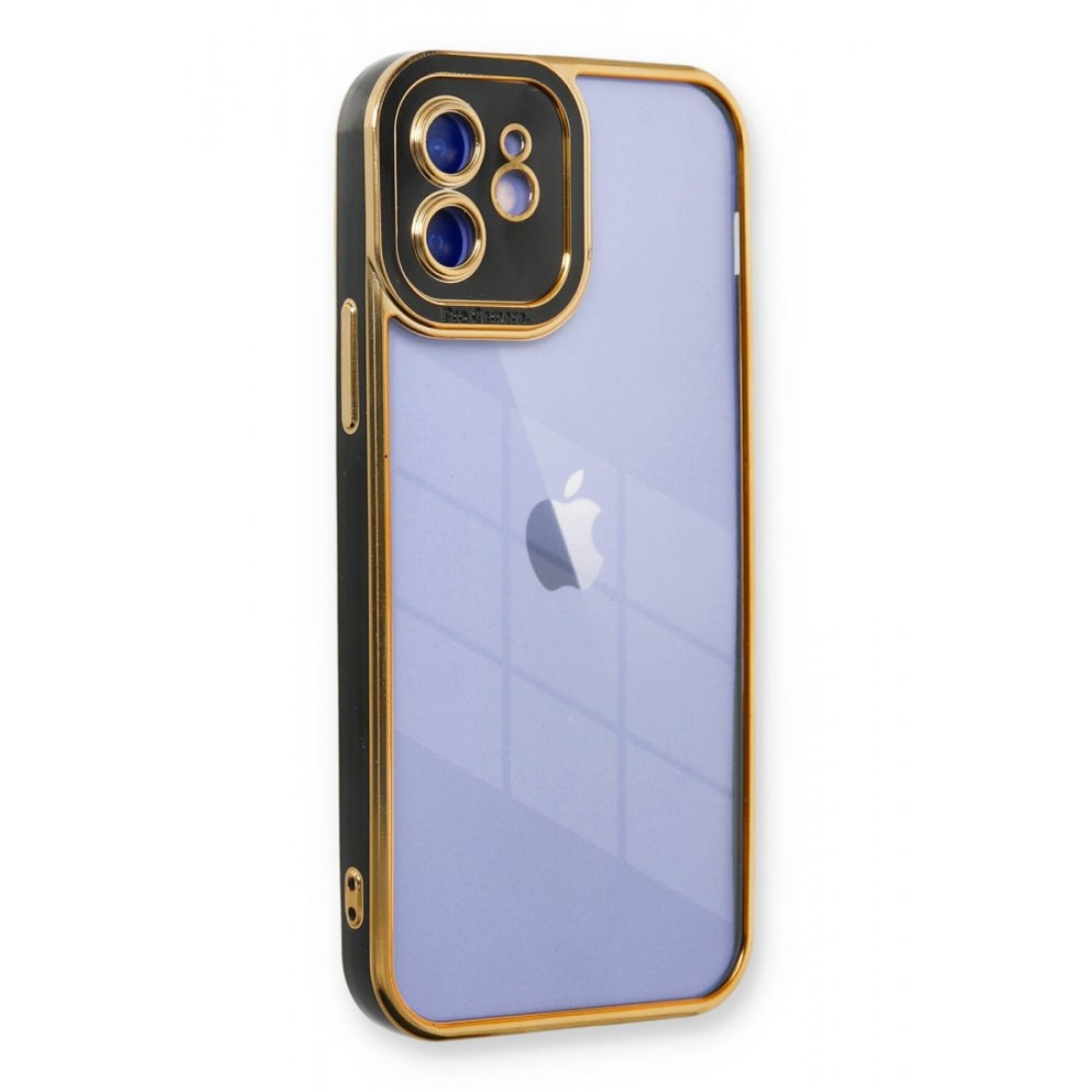  iPhone 12 Kılıf Liva Lens Silikon - Siyah
