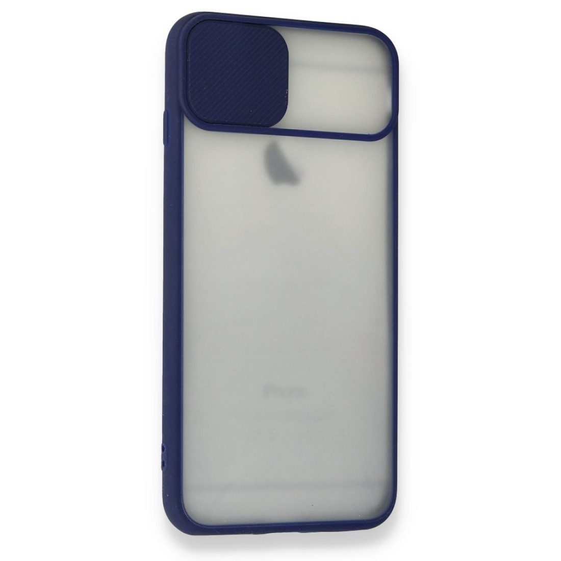  iPhone 6 Kılıf Palm Buzlu Kamera Sürgülü Silikon - Lacivert