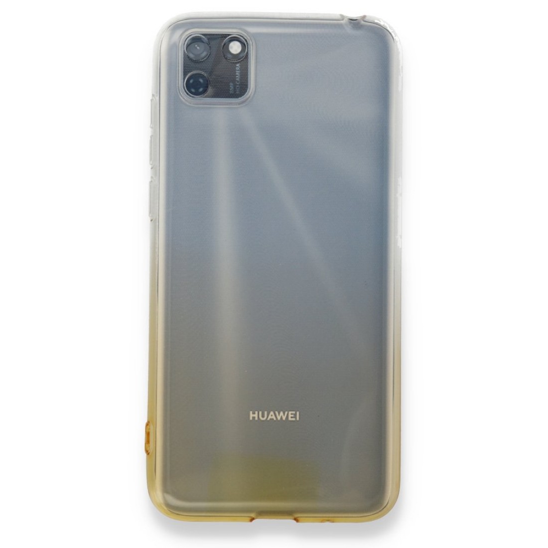  Huawei Y5P Kılıf Lüx Çift Renkli Silikon - Sarı