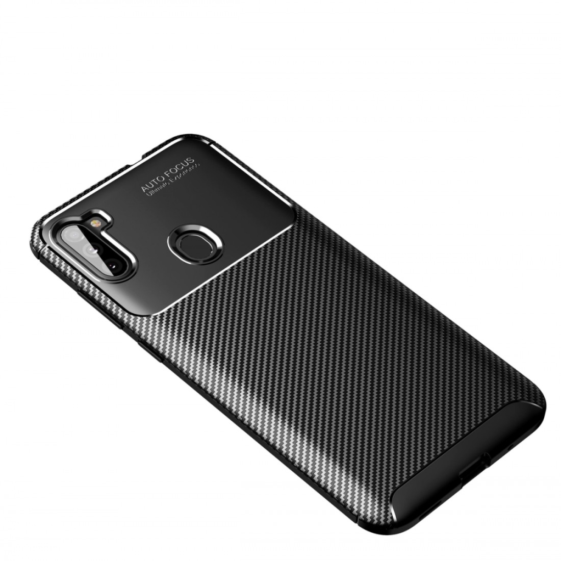  Samsung Galaxy M11 Kılıf Auto Focus Karbon Kapak - Siyah