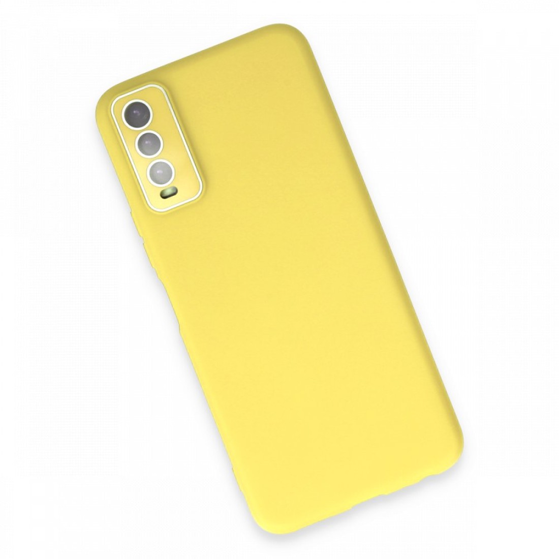  Vivo Y11S Kılıf Lansman Glass Kapak - Sarı