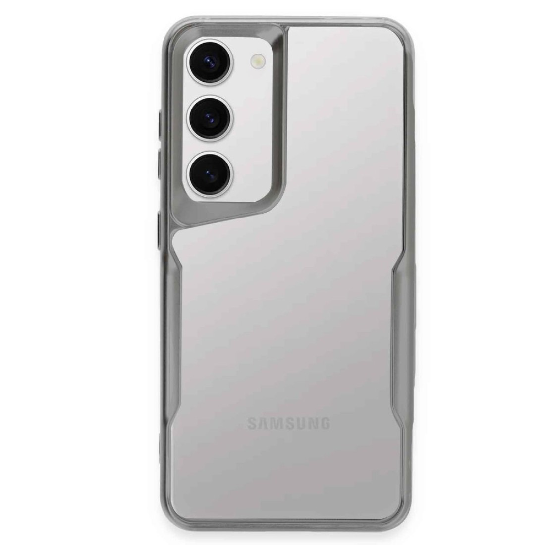  Samsung Galaxy S23 Kılıf Boyi Silikon Kapak - Gümüş