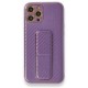iPhone 12 Pro Kılıf Coco Karbon Standlı Kapak - Mor iPhone 12 Pro Kılıf Coco Karbon Standlı Kapak - Mor