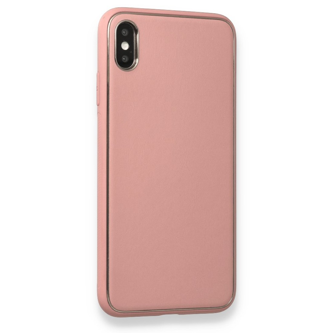 iPhone XS Max Kılıf Coco Deri Silikon Kapak - Pembe iPhone XS Max Kılıf Coco Deri Silikon Kapak - Pembe