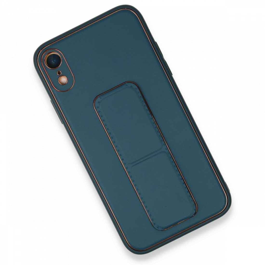  iPhone XR Kılıf Coco Deri Standlı Kapak - Mavi