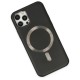  iPhone 12 Pro Kılıf Coco Deri Magneticsafe Silikon - Siyah