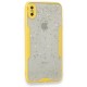 iPhone XS Kılıf Platin Simli Silikon - Sarı iPhone XS Kılıf Platin Simli Silikon - Sarı