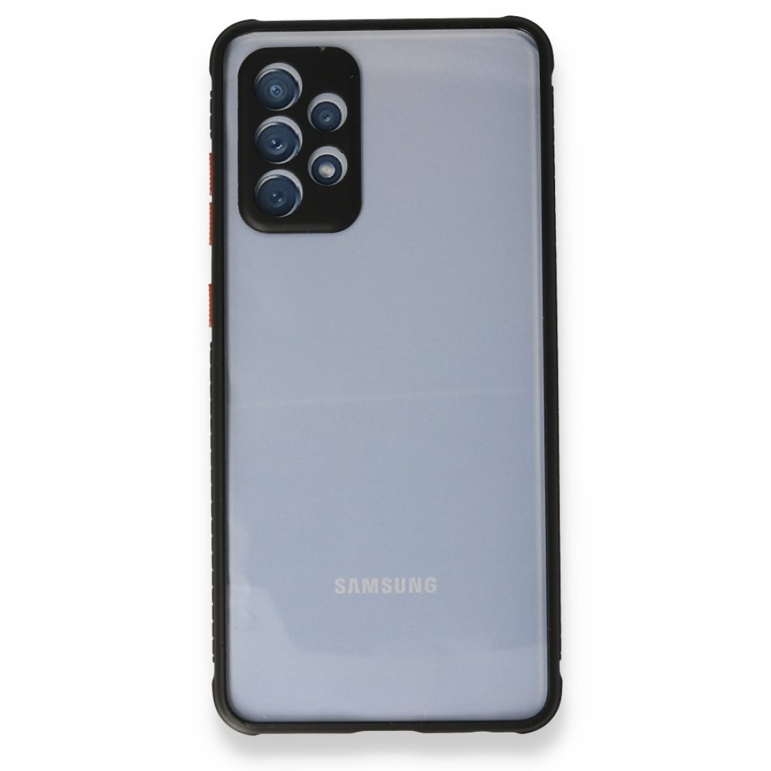  Samsung Galaxy A52S Kılıf Miami Şeffaf Silikon - Siyah