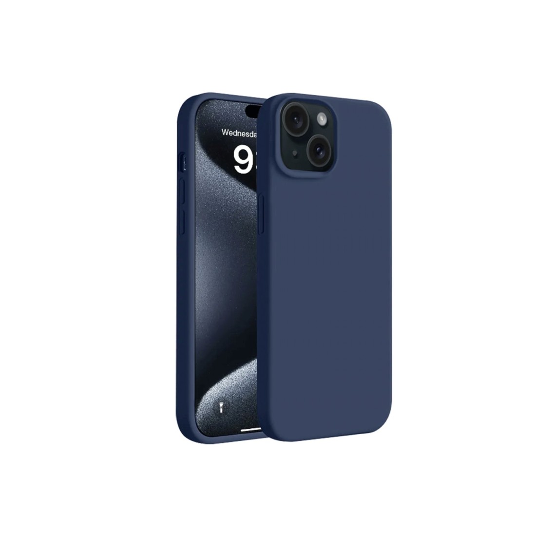  iPhone 15 Plus Kılıf First Silikon - Lacivert