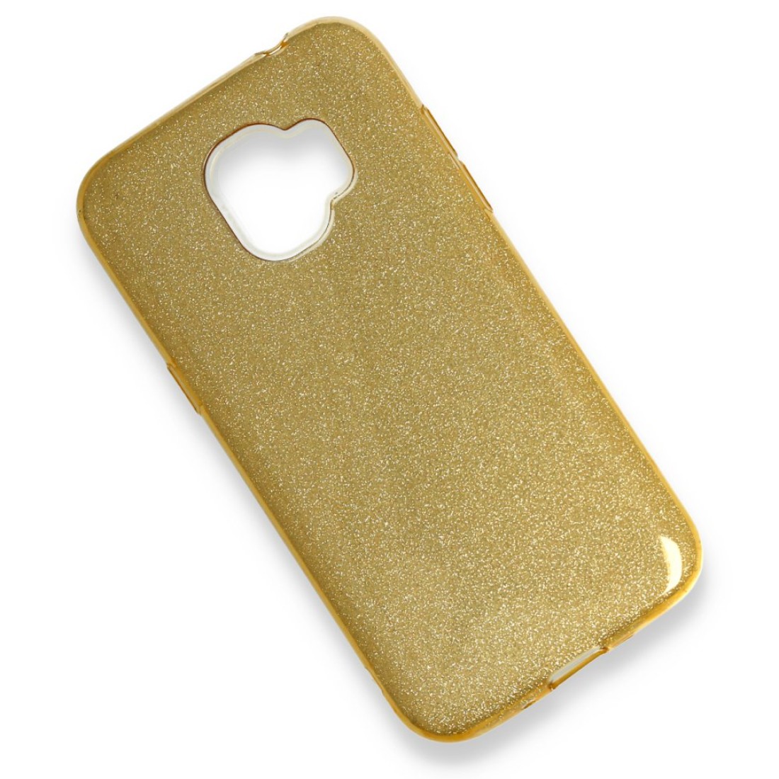  Samsung Galaxy J2 Core Kılıf Simli Katmanlı Silikon - Gold