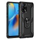  Oppo A74 4G Kılıf Sofya Yüzüklü Silikon Kapak - Siyah