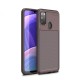  Samsung Galaxy M30S Kılıf Auto Focus Karbon Kapak - Kahverengi