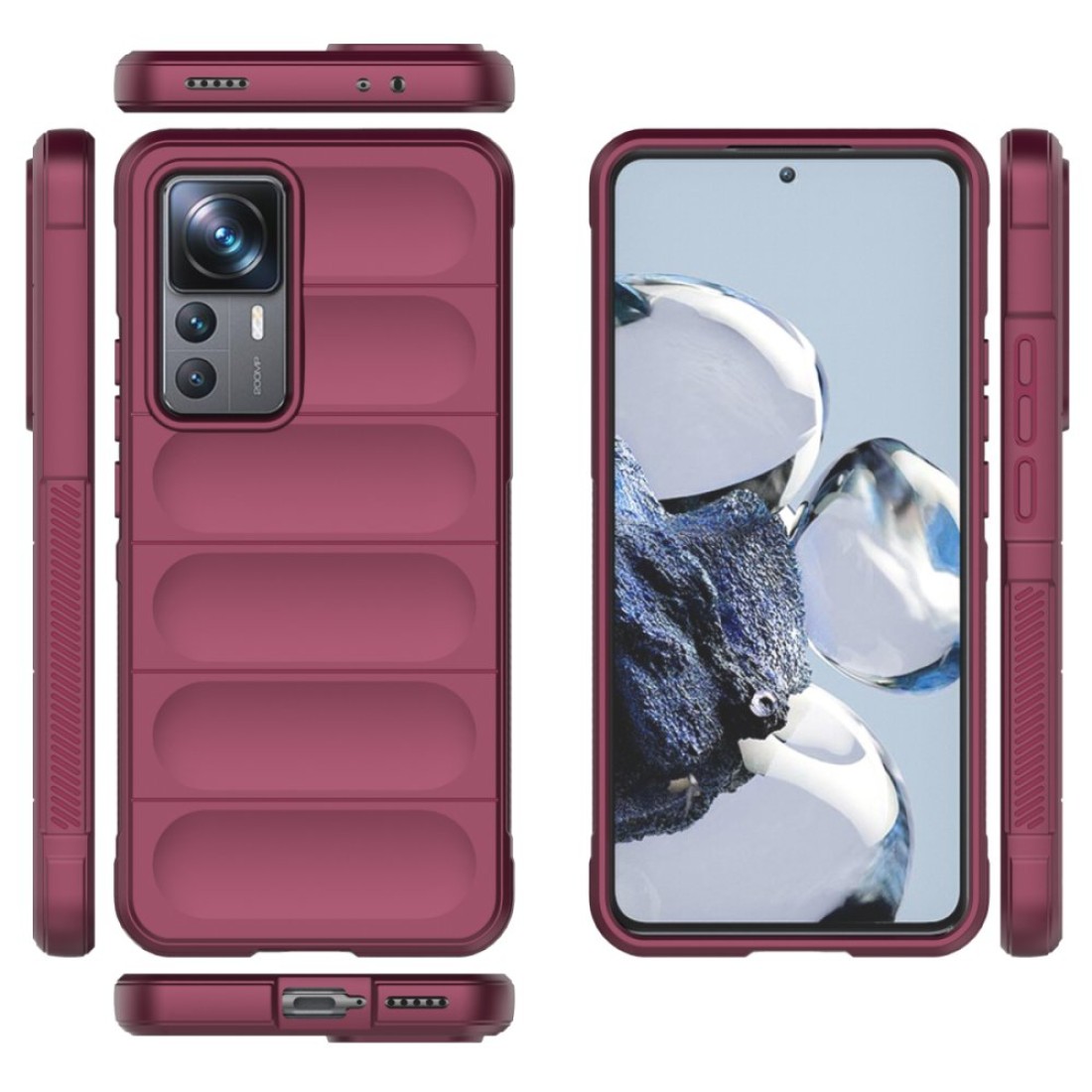  Xiaomi Mi 12T Kılıf Optimum Silikon - Bordo