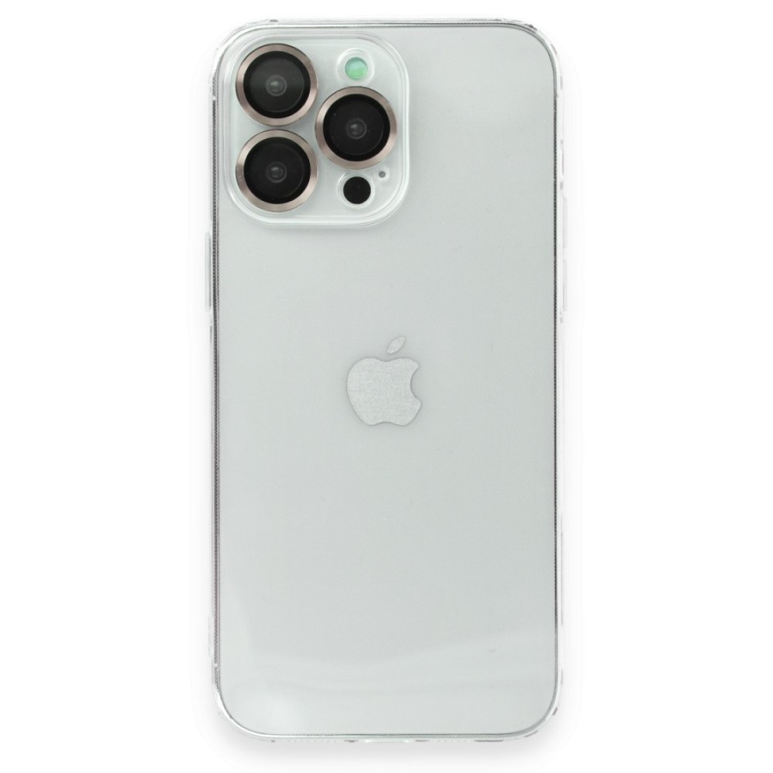  iPhone 14 Pro Max Kılıf Luko Lens Silikon - Gold