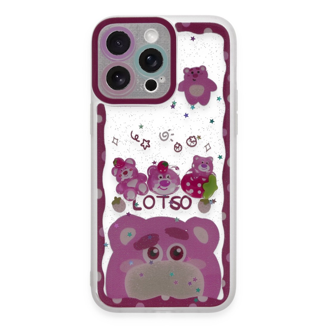 iPhone 14 Pro Kılıf Sweet Desenli Silikon Kapak - Pembe iPhone 14 Pro Kılıf Sweet Desenli Silikon Kapak - Pembe