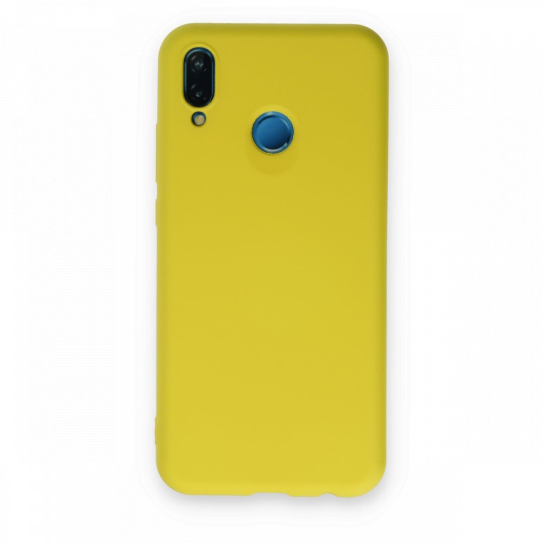  Huawei P20 Lite Kılıf Nano içi Kadife Silikon - Sarı
