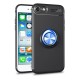  iPhone 7 Kılıf Range Yüzüklü Silikon - Siyah-Mavi