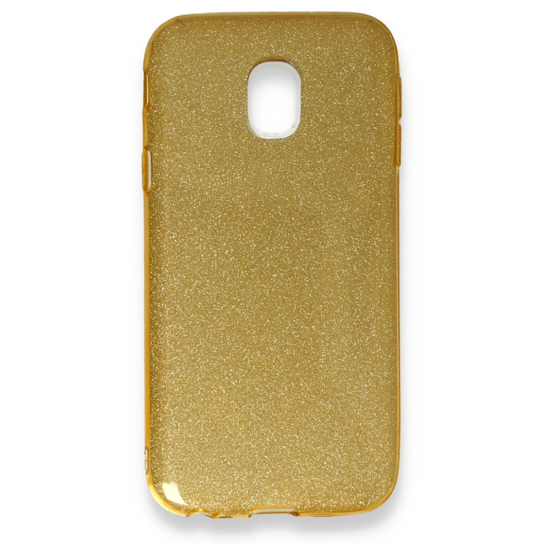  Samsung Galaxy J3 Pro / J330 Kılıf Simli Katmanlı Silikon - Gold