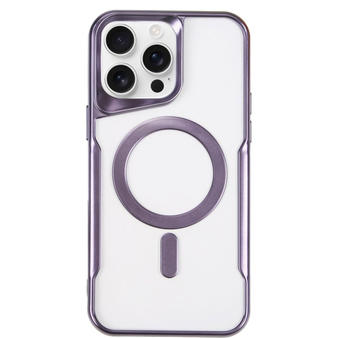  iPhone 15 Pro Max Kılıf Boyi Magsafe Silikon Kapak - Derin Mor