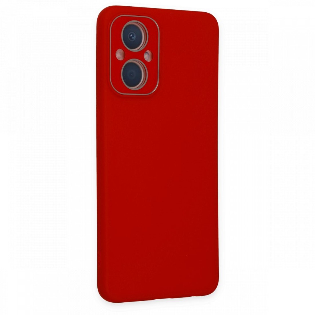  Oppo Reno 7 Lite Kılıf Lansman Glass Kapak - Kırmızı