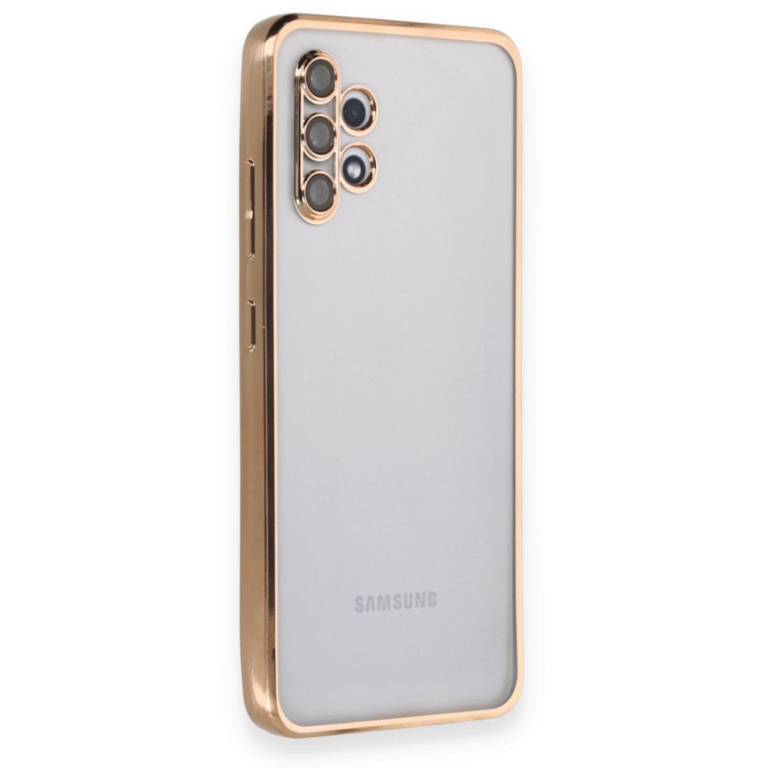  Samsung Galaxy A32 Kılıf Razer Lensli Silikon - Gold