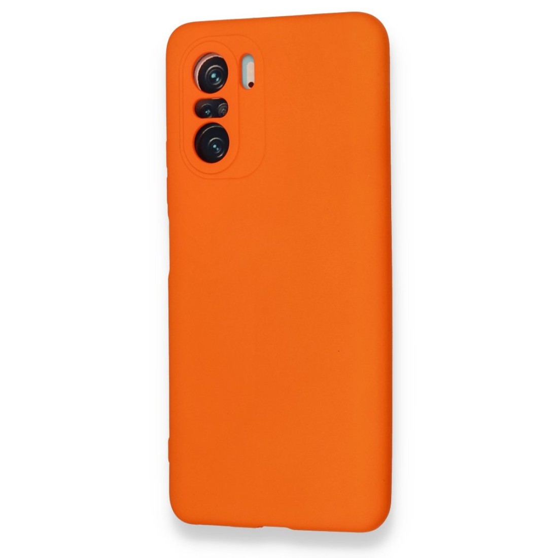  Xiaomi Redmi K40 Kılıf Nano içi Kadife Silikon - Turuncu
